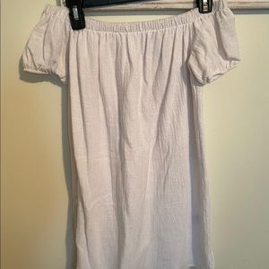 white off the shoulder dress